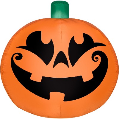 Gemmy Airblown Inflatable Happy Jack O' Lantern, 2.5 ft Tall, Orange
