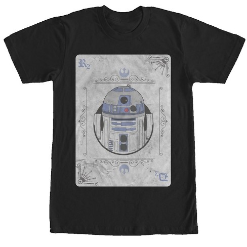Men's Star Wars R2-d2 Playing Card T-shirt - Black - Large : Target