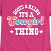 Girls' - Instant Message - It's A Cowgirl Thing Fitted Short Sleeve Graphic T-Shirt - 2 of 4