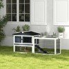 Skyzone Wooden Rabbit Hutch with Run, Lockable Doors & Removable Tray - Indoor/Outdoor Guinea Pig - 3 of 4