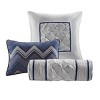 Sapphtopaz 7 Piece Comforter Set Elegant Bedding Comforter Sets Solid Color Reversible Tufted Bedding Set with Throw Pillows - 4 of 4