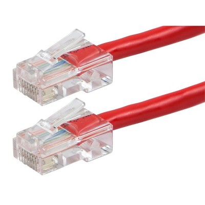 Monoprice Cat5e Ethernet Patch Cable - 20 Feet - Red | Network Internet Cord - RJ45, Stranded, 350Mhz, UTP, Pure Bare Copper Wire, 24AWG - Zeroboot