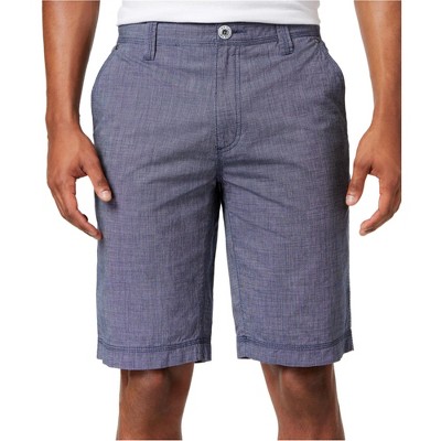 I.N.C International Concepts Mens Chambray Casual Walking Shorts, Blue, 31