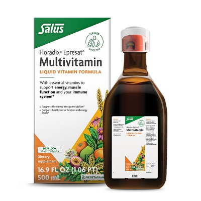 Floradix Epresat Adult Multivitamin - Daily Liquid Multivitamin with Vitamin A, Milk Thistle & More for Wellness - Vegetarian, Non-GMO