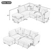 Alilang 82.60 inch Modern Sectional Sofa with Reversible Chaise and Hidden Storage- Beige - 4 of 4