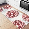 World Rug Gallery Modern Floral Circles Anti Fatigue Standing Mat - 2 of 4