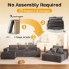 XIZZI Modular Sectional Sofa Couch, L/U-Shape Upholstered Couch, Modern Minimalist Couches for Living Room, Free Combination Deep Seat Corner Couch - 4 of 4