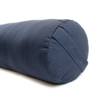 Yoga Direct Supportive Round Cotton Yoga Bolster - Blue
