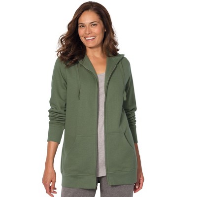 Woman Within Plus Size Better Fleece Zip-Front Hoodie