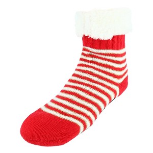 Polar Extreme Girl's Novelty Patterned Slipper Sock with High Pile Fleece Cuff (1 Pair) - 1 of 1