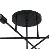 Dewdrop Industrial 6-Bulb Black Ceiling Light Fixture, Contemporary Semi Flush Mount for Living Room Bedroom - 4 of 4