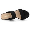 Allegra K Women's Back to College Faux Suede Dual Straps Block Heel Slide Sandals - 4 of 4