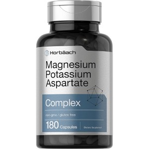Horbaach Magnesium Potassium Aspartate Complex | 180 Capsules - 1 of 3