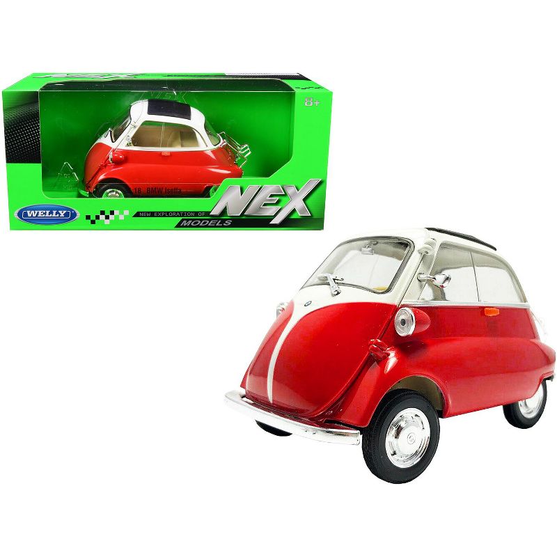 BMW Isetta Red and White "NEX Models" 1/18 Diecast Model Car by Welly, 1 of 4