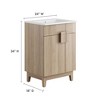 Modway Miles 24" Bathroom Vanity – Compact Wall-Mount Sink Cabinet with Clean Lines and Open Storage Shelf (Sink Not Included) - 2 of 4