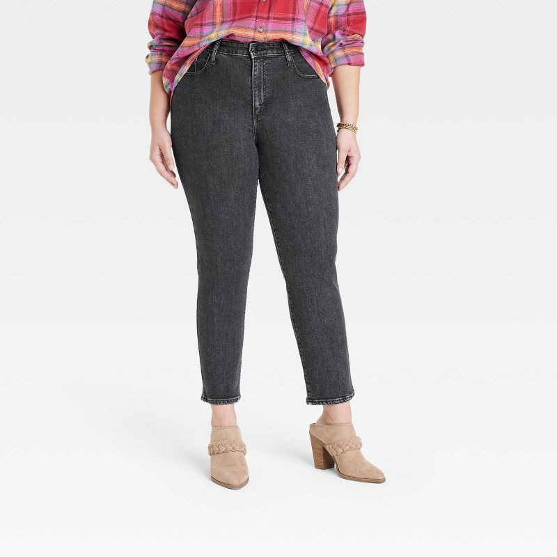 Women's High-Rise Slim Straight Jeans - Universal Thread™, 5 of 13
