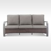 POCASSY Outdoor 75" Outdoor Sofa with Metal Armrest, All Weather Patio Brown Wicker Sofa Outdoor Couch Furniture for Porch, Deck, Garden - 4 of 4