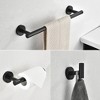 JUJABU 3-Piece Bathroom Hardware Set with Towel Bar, Toilet Paper Holder & Robe Hooks - 4 of 4