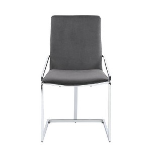 20" Zlatan Accent Chair: Chrome Metal Frame & Luxurious Velvet - Acme Furniture - 1 of 4