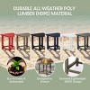 WestinTrends Azura Outdoor 18" HDPE Square Adirondack Patio Side Table - 4 of 4