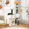 Costway 45" Tall Cute Flower Cat Tree Modern Tower w/ Plush Top Perch Pet Furniture Activity Center - 4 of 4