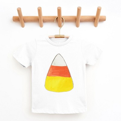 The Juniper Shop Watercolor Candy Corn Toddler Short Sleeve Tee