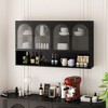 47.25" Four-door Glass Wall Cabinet Storage, Wall-mounted,Suitable for Kitchen, Living Room - 3 of 4