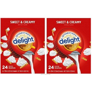 International Delight Sweet & Creamy Coffee Creamer Singles, 0.44 fl oz, 24 Count (Pack of 4) - 1 of 3