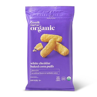 Organic White Cheddar Baked Puffs - 10oz - Good & Gather™