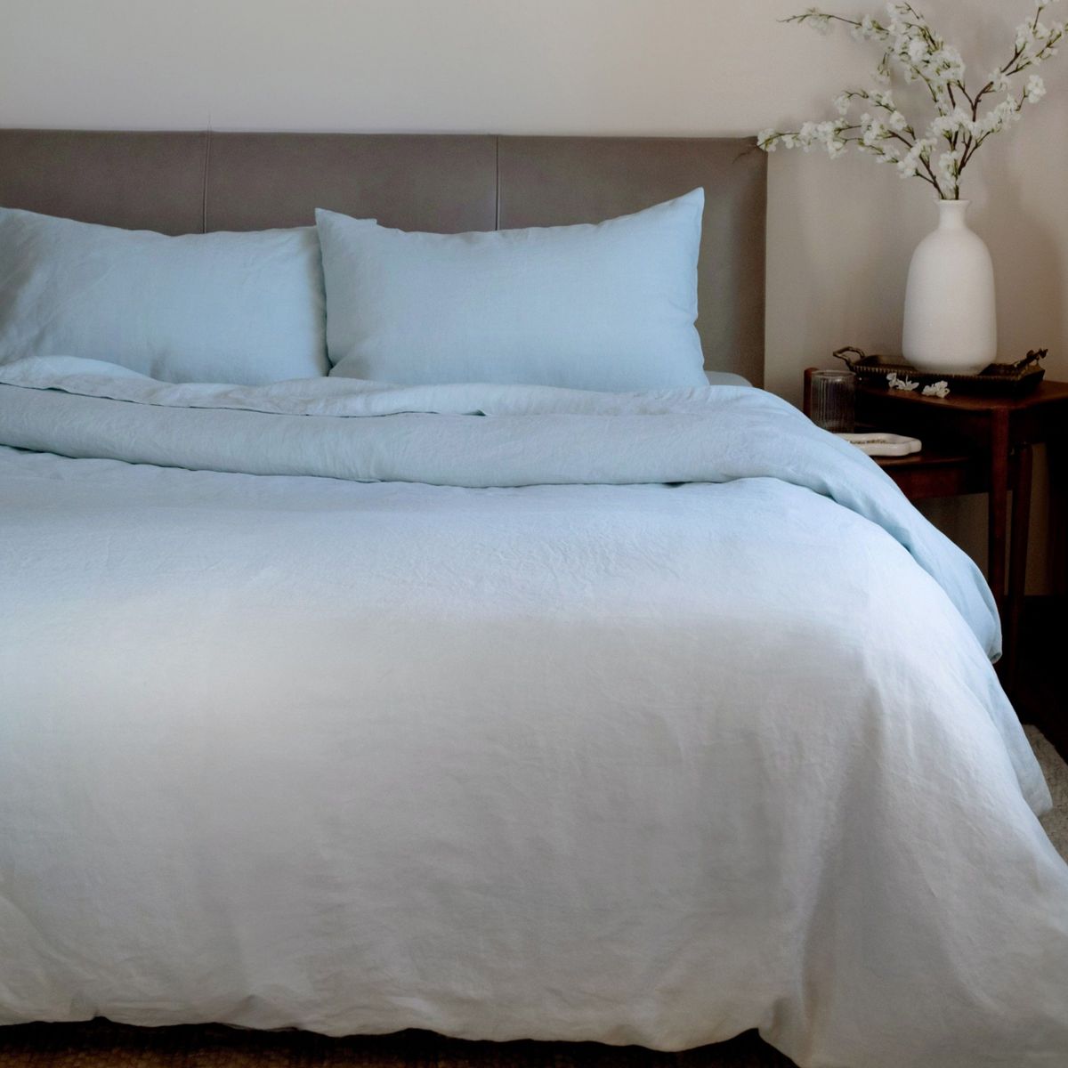 100% French Linen Duvet Cover - King/Cal King - Wave | BOKSER HOME