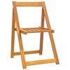 vidaXL Folding Patio Chairs - 4 Piece Set, Solid Acacia Wood, Durable and Sturdy with Natural Oil Finish, Perfect for Garden, Terrace or Patio - 3 of 4