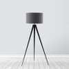 Teamson Home 62" Romanza Tripod Floor Lamp with Drum Shade Gray: Modern PVC Shade, Metal Body, ETL Listed - 2 of 4