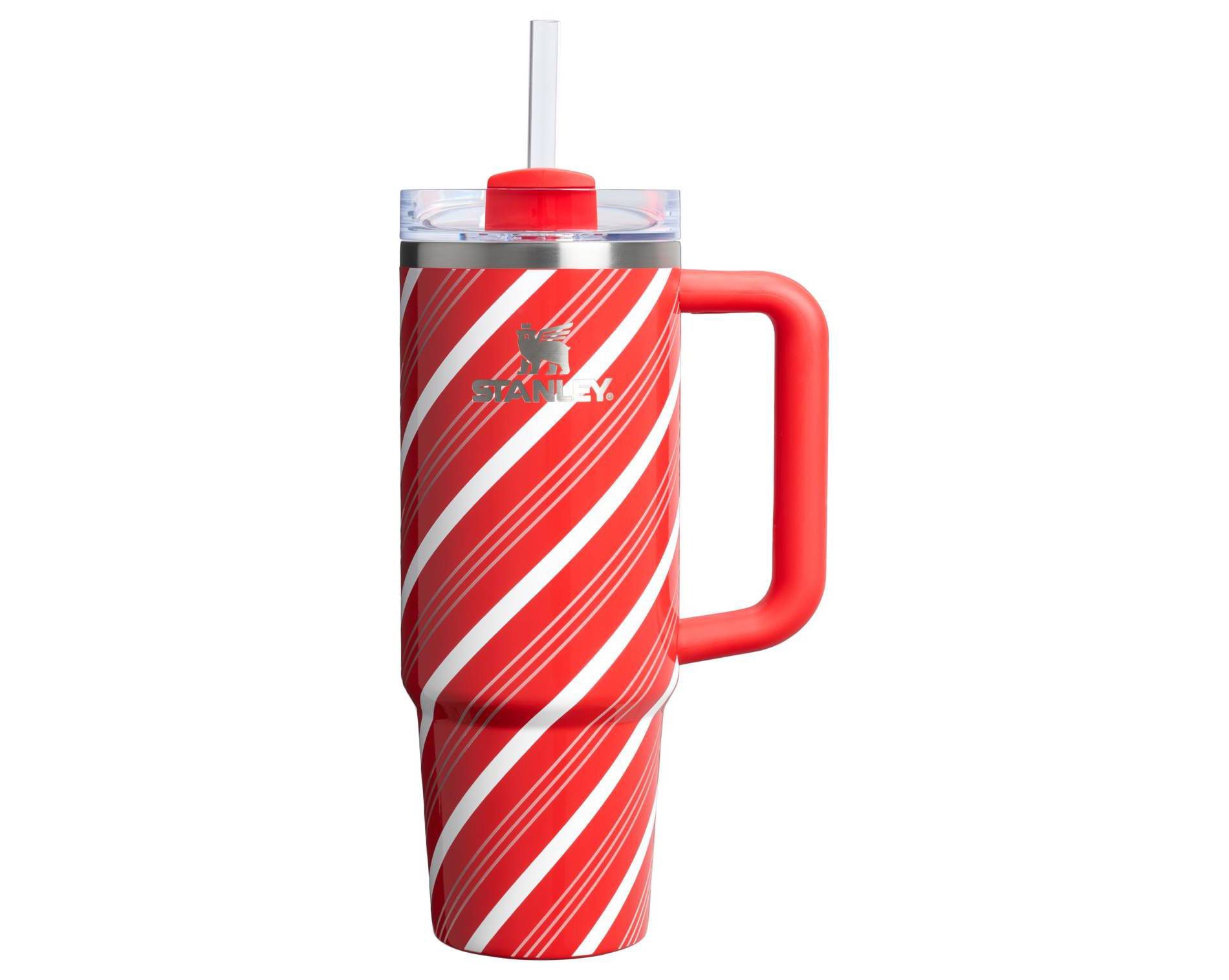 Stanley 30 oz Stainless Steel H2.0 FlowState Quencher Tumbler Candy Cane Twist