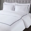 Okak Full/King 5-Piece Navy Style Cotton Sateen Bed Comforter Set with Throw Pillow,Embroidered Quilt Bedding Sets,Machine Washable - 3 of 4