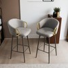 Leovsnove 30 inch dining chairs set of 2 Modern style 360°Swivel Bar Chairs with simple design, comfortable high stools - 3 of 4