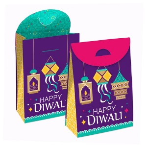 Big Dot of Happiness Happy Diwali - Festival of Lights Gift Favor Bags - Party Goodie Boxes - Set of 12 - 1 of 4