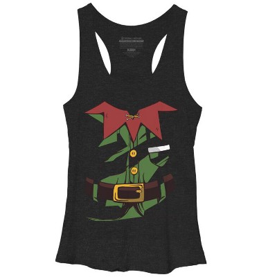 Women's Design By Humans Papa Elf Christmas Shirt Papa Elf Shirt for Men Papa Elf By rasok Racerback Tank Top