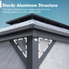 Kozyard Caesar Aluminum Hardtop Gazebo Metal Pavilion with Netting and Shaded Curtains for Patio, Backyard Deck - 3 of 4