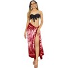 LA LEELA Women's Wraps Long Beachwear Bathing Suit Skirts Swimwear Sarong Cover up Wrap One Size Red, Abstract - 3 of 4
