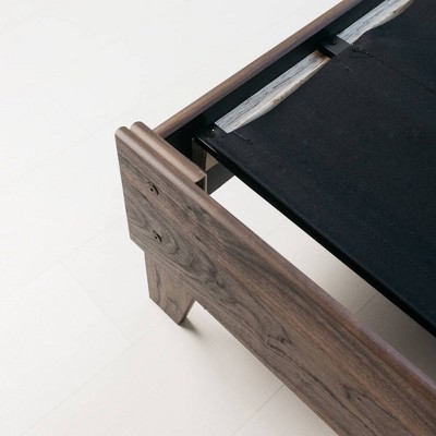 Mocha Walnut Full Platform Bed with Wood Frame