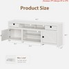 Bedroom Farmhouse TV Stand for 80 in TVs, Long Entertainment Center w/ 4 Storage Drawers & 3 Open Shelf, White Television Consoles Stands - 2 of 4