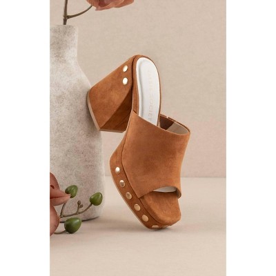 Women's The Leona - Studded Suede Platform Heels - OASIS SOCIETY