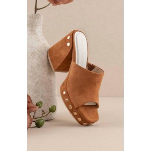 Women's The Leona - Studded Suede Platform Heels - OASIS SOCIETY - 1 of 4