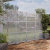 PexFix 72 in. x 35 in. Outdoor Privacy Rectangle Screen Galvanized Steel Panel Divider in White - 3 of 4