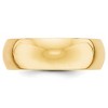 Black Bow Jewelry 7mm to 12mm 14K Yellow Gold Half Round Standard Fit Band - 2 of 4