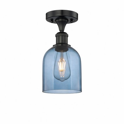 Bella - 1 Light Semi-Flush Mount In Industrial Style-9.63 Inches Tall and 5.5 Inches Wide