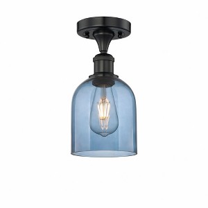 Bella - 1 Light Semi-Flush Mount In Industrial Style-9.63 Inches Tall and 5.5 Inches Wide - 1 of 1