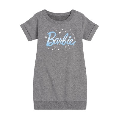 - Barbie - Winter Breeze Graphic Short Sleeve Fleece Dress