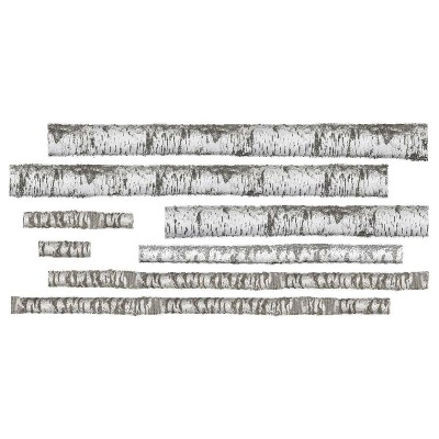 Realistic Birch Trees Peel and Stick Vinyl Wall Decal Set