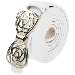 INSPIRE CHIC Women's Sweet Bows Alloy Buckle for Sweater Dresses Thin Slim Fit Decoration Belts - 1 of 4